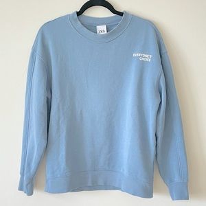 Zara Crew Neck Skull Sweatshirt M